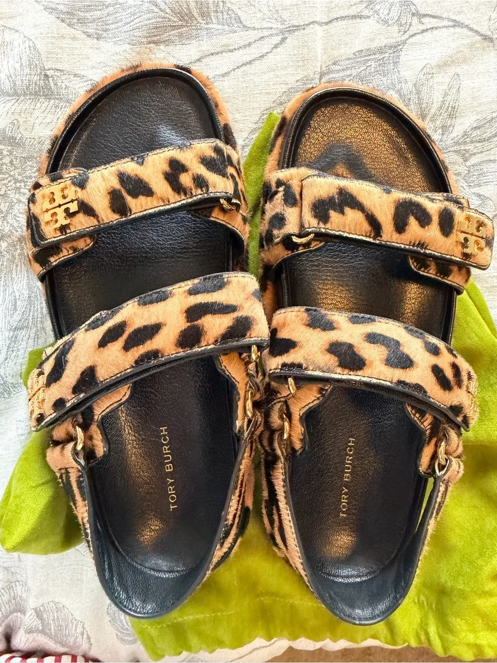 Tory Burch Kira Sport Sandals in Leopard Print